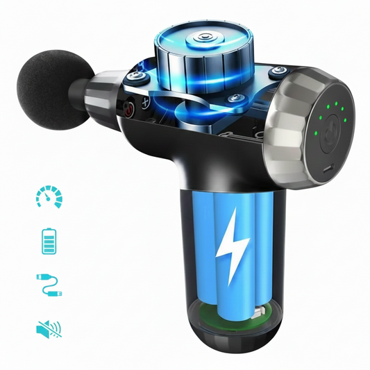 🔥 FH-820 Deep Tissue Massage Gun with 4 Heads